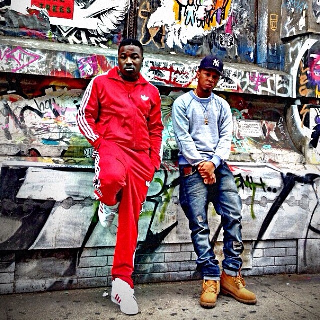 Troy Ave wearing adidas Originals Pro Model