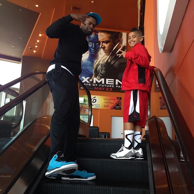 Stephen Jackson wearing Air Jordan III 3 Powder