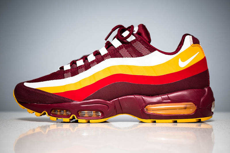 burgundy and gold air max