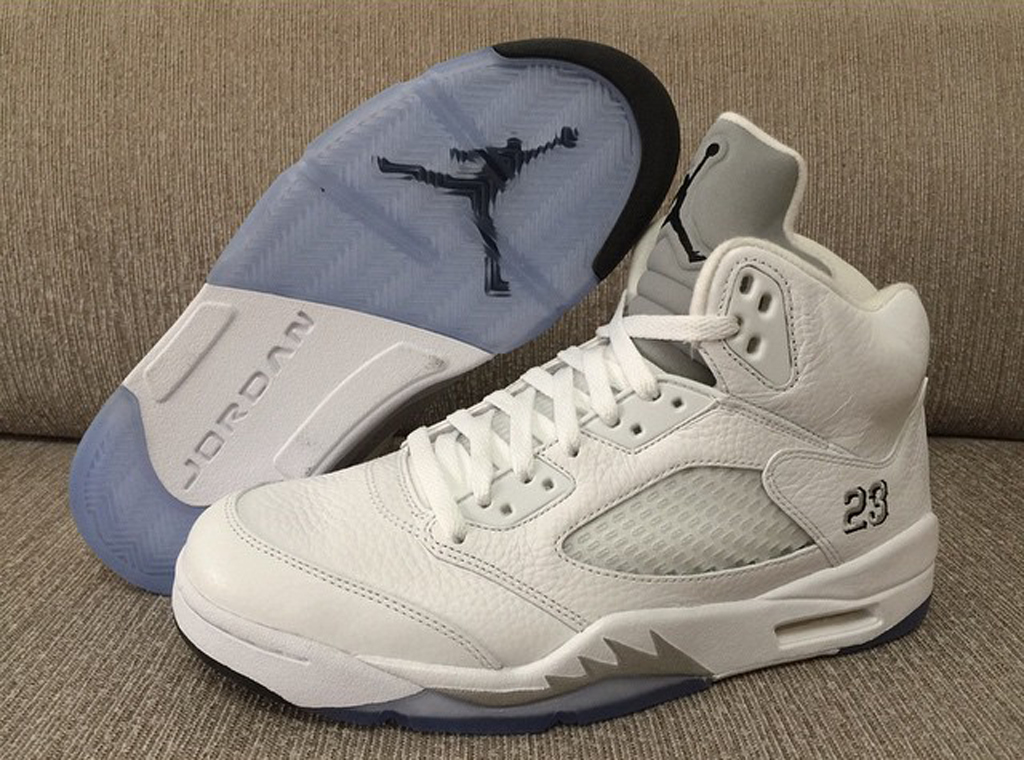 The 'White Metallic' Air Jordan 5 Is 