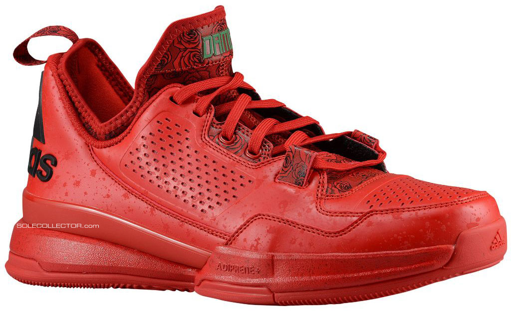 adidas D Lillard 1 Rose City Red (1)