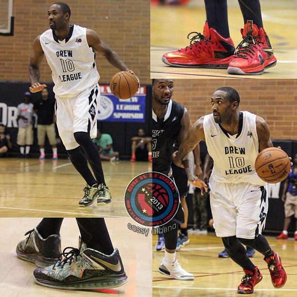 Gilbert Arenas Wears Nike LeBron X Celebration Pack