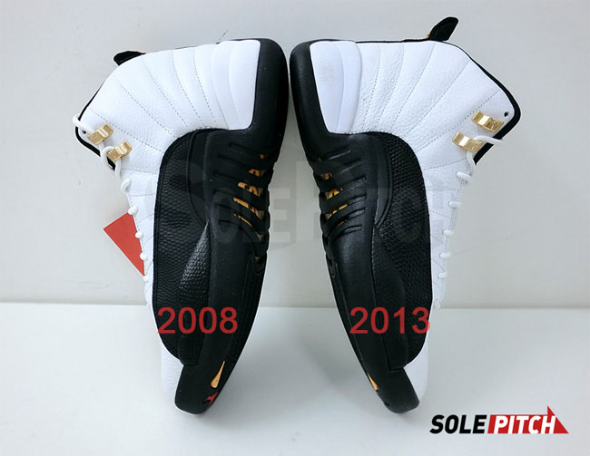 Air Jordan 12 'Taxi' 2008 vs. 2013 