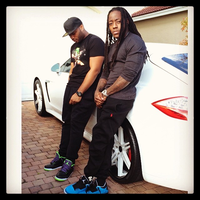 Ace Hood wearing Air Jordan 3 Powder