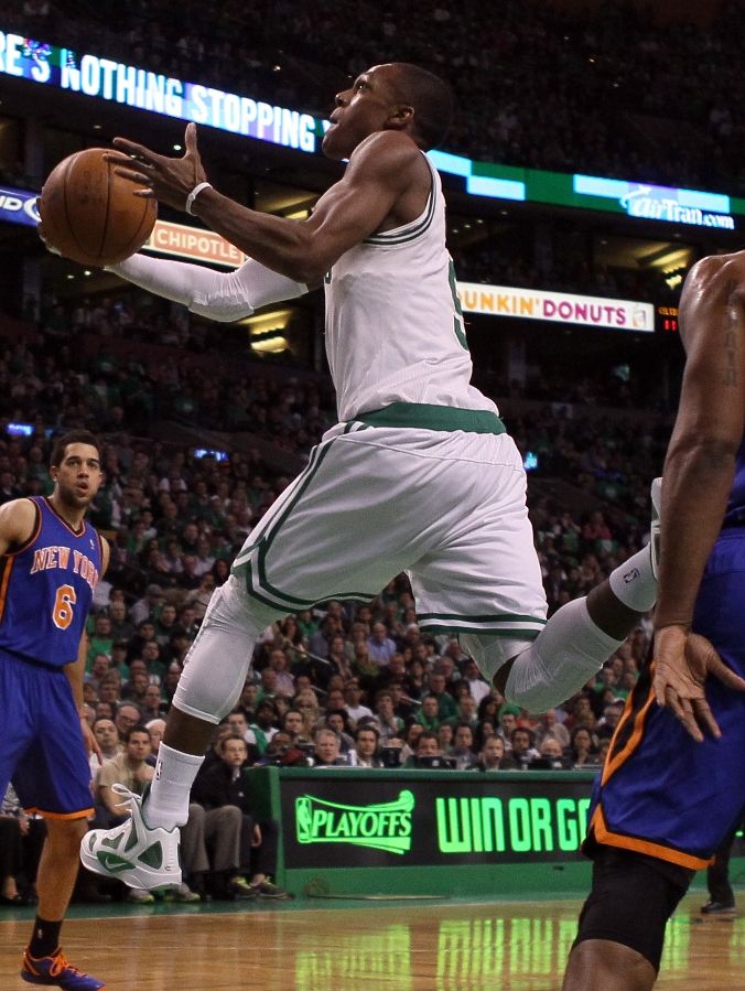 Rajon Rondo wearing the Nike Zoom Hyperfuse 2011