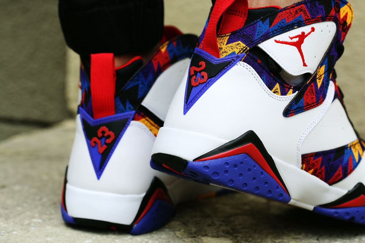 jordan 7 nothing but net on feet