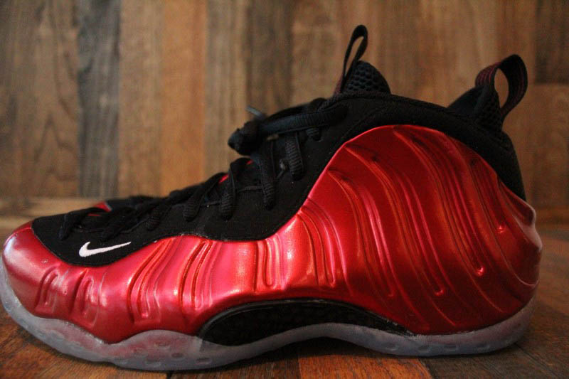 black and red nike foamposites