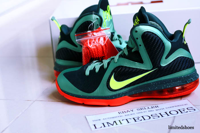 Nike LeBron 9 Cannon Volt Slate Blue Team Orange 469764-004 2