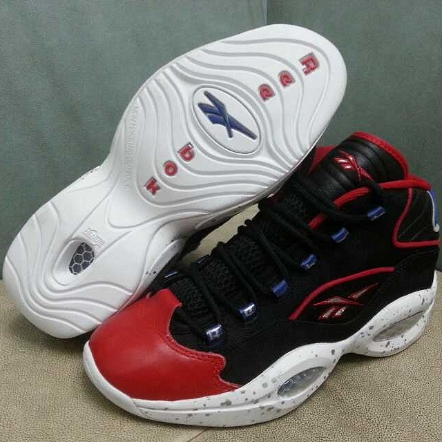 reebok question black and red
