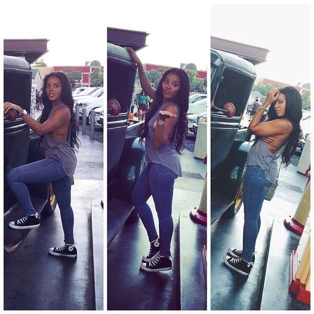 Angela Simmons wearing Converse Chuck Taylor All Star