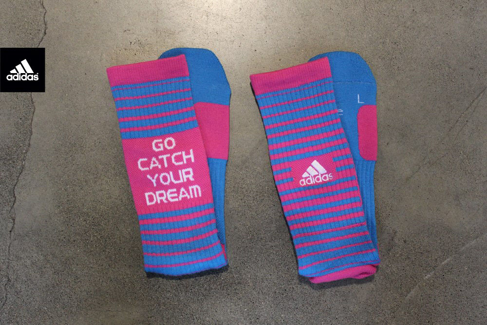 RG3 x adidas Team Speed Crew Socks Inspire Collection Cyan Bloom