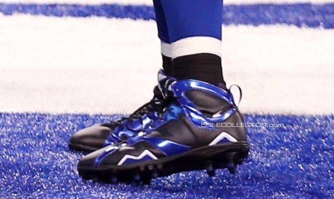 SoleWatch: Hakeem Nicks Debuts a 'Colts' Air Jordan 7 PE for the Playoffs
