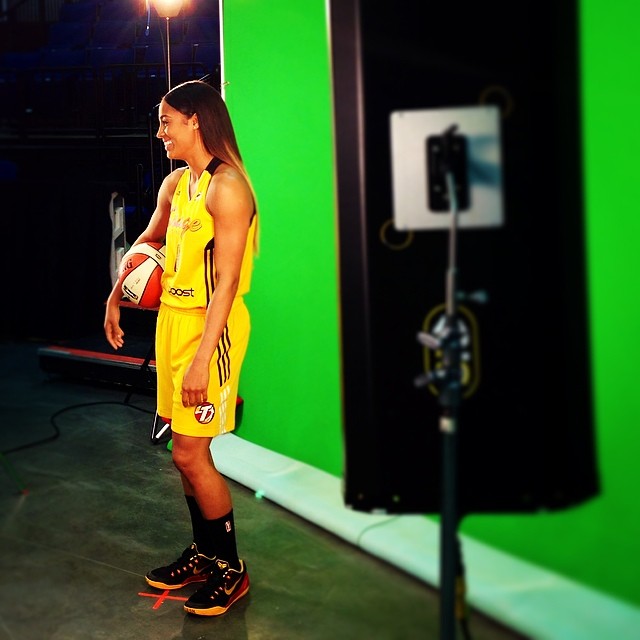 Skylar Diggins wearing Nike Kobe IX EM PE