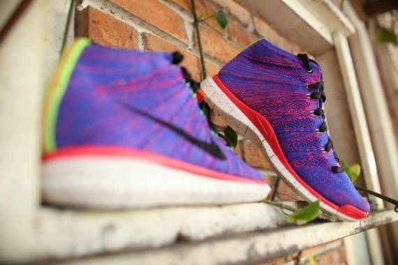 Nike flyknit chukka store purple