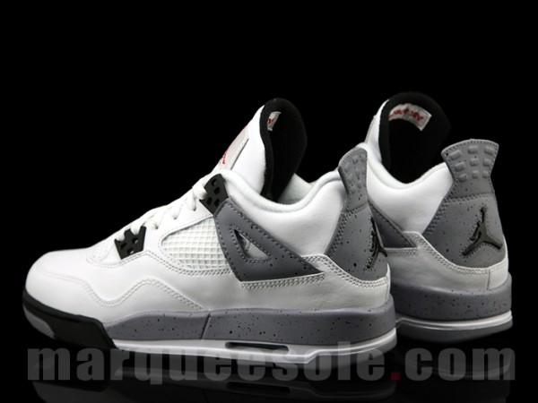 Air Jordan Retro 4 GS - White/Cement 