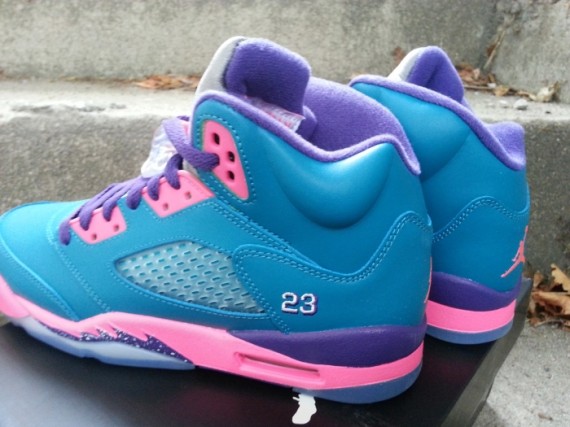 Teal and pink on sale jordans