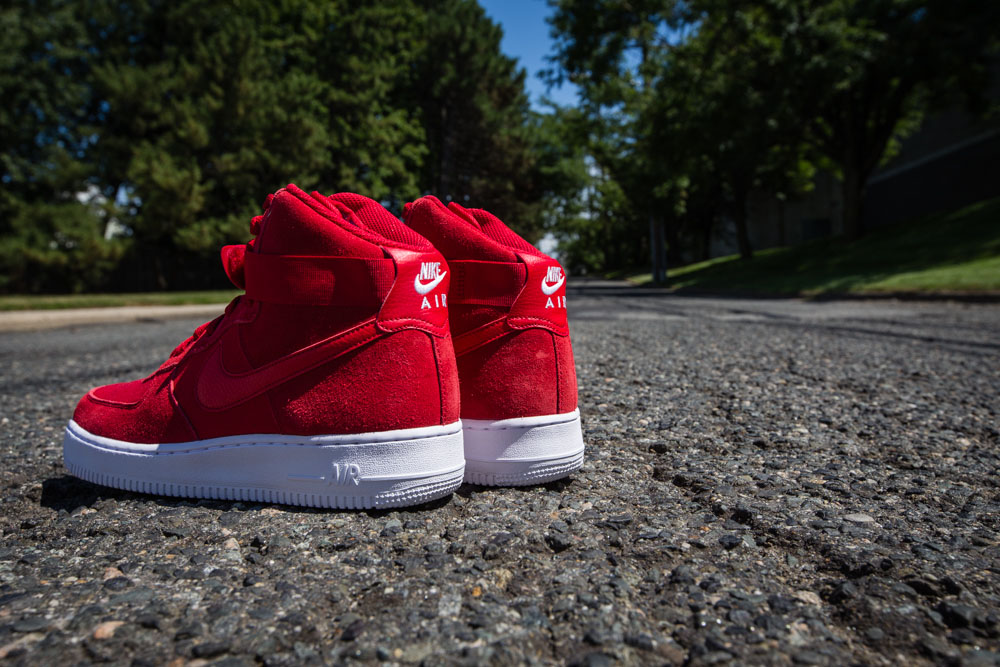 all red suede air force 1