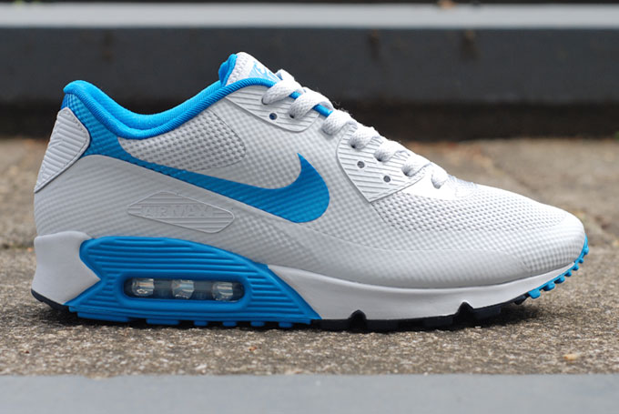 nike air max 90 hyperfuse blue and white