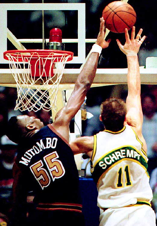 Dikembe Mutombo blocked a Special Olympian's shot