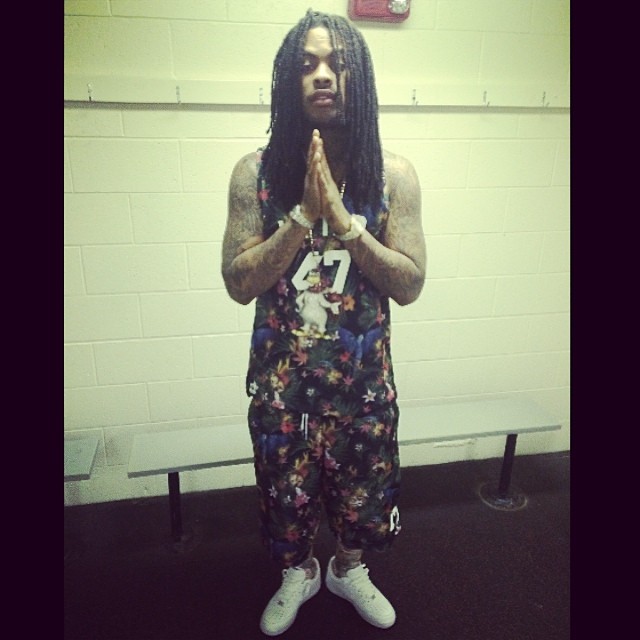 Waka Flocka Flame wearing Nike Air Force 1 Low