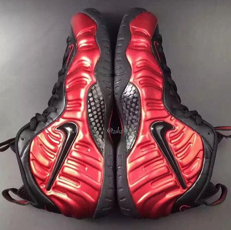 black and red nike foamposites