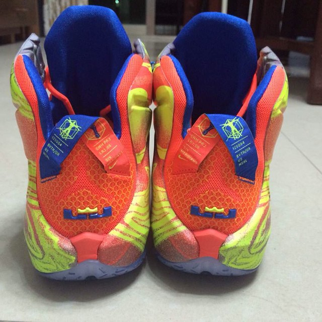 Lebron 12 cheap orange volt