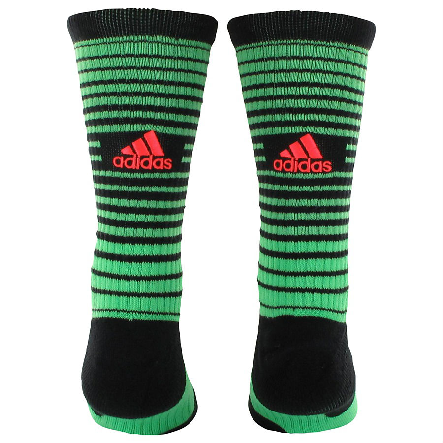 adidas Robert Griffin III RG3 Team Speed Crew Socks No Pressure No Diamonds Green Black Q31313 (3)