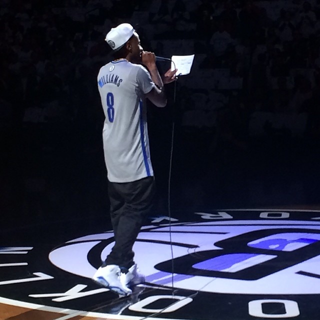 Fabolous wearing Air Jordan VI 6 Retro Sport blue