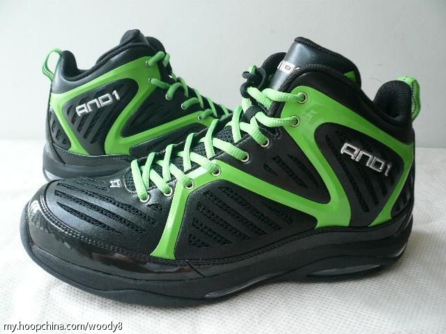 And1 ME8 Empire Mid Black Neon Green 