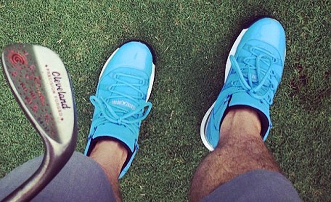 Keegan Bradley Air Jordan XI 11 Pantone Golf Shoes (2)