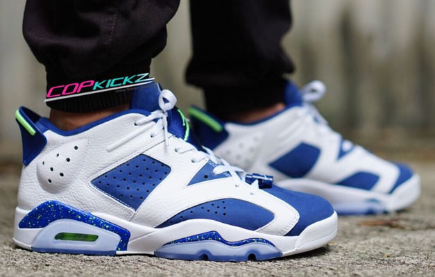 jordan 6 low blue and white