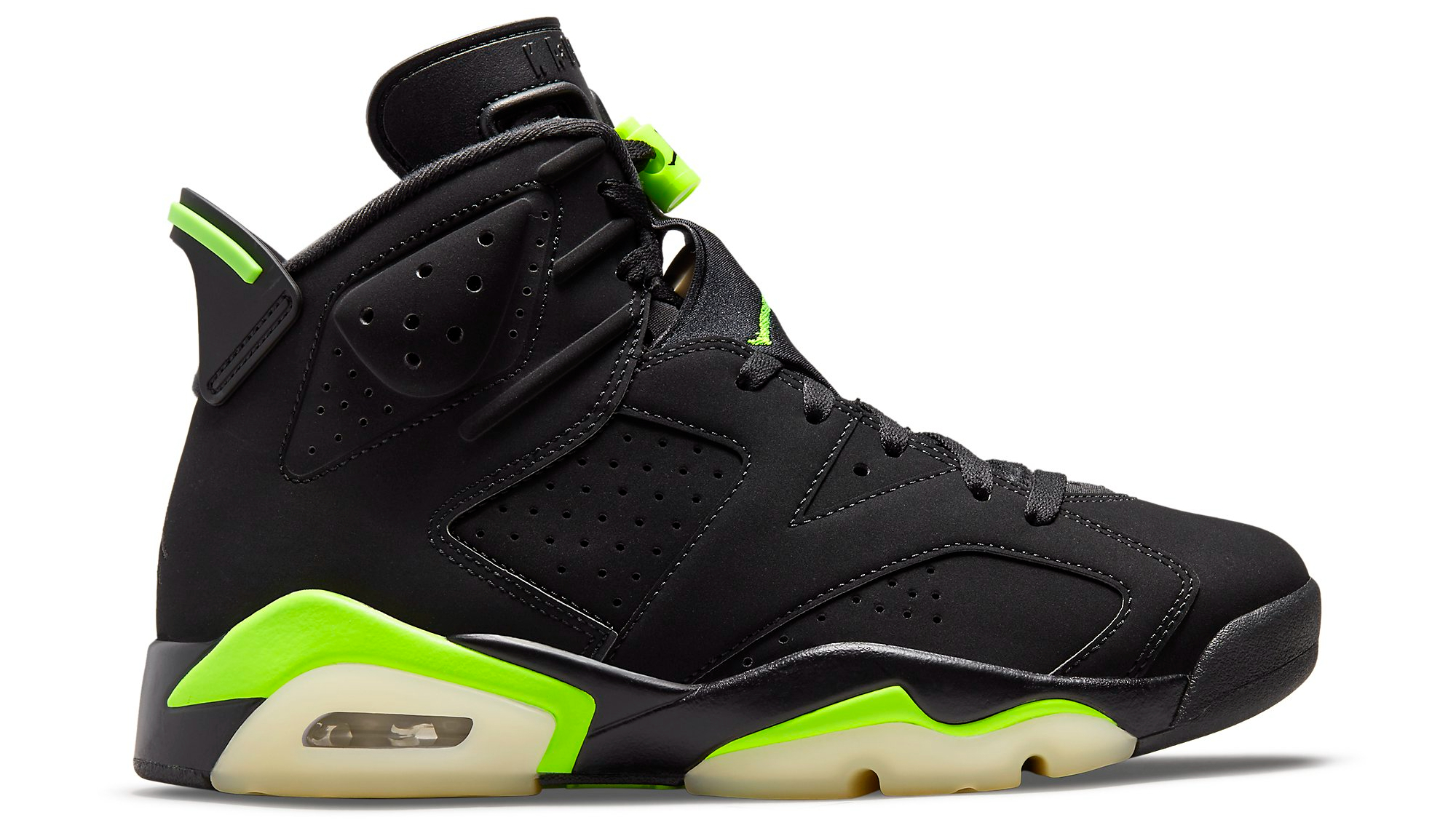 black & lime green jordans