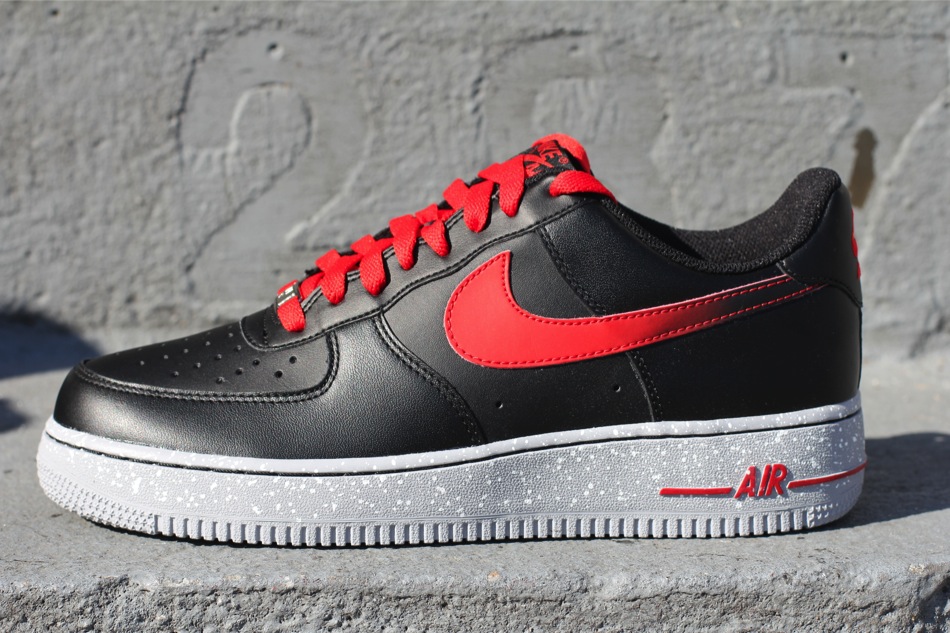 black air force 1 red swoosh