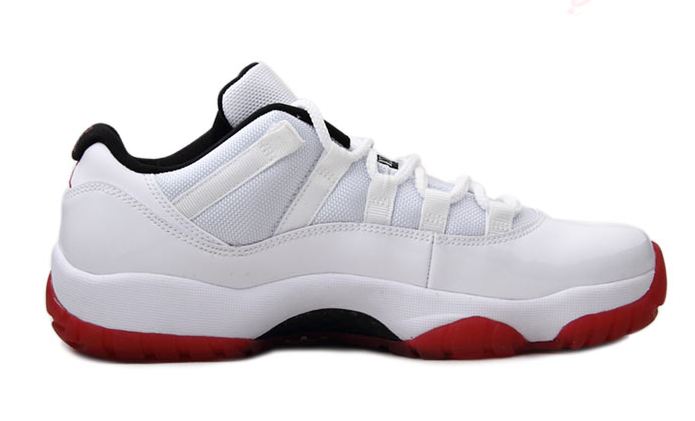 Air Jordan XI 11 Low Shoes White Black Varsity Red 306008-111 (7)