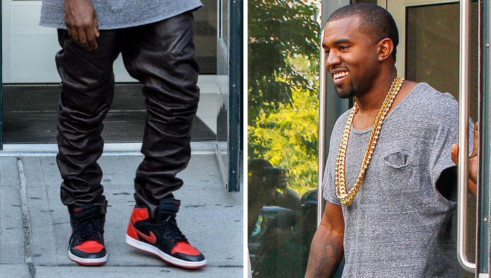 Kanye West Wears Air Jordan 1 Black/Red | Sole Collector