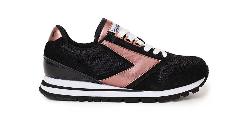 brooks black and rose gold sneaker 