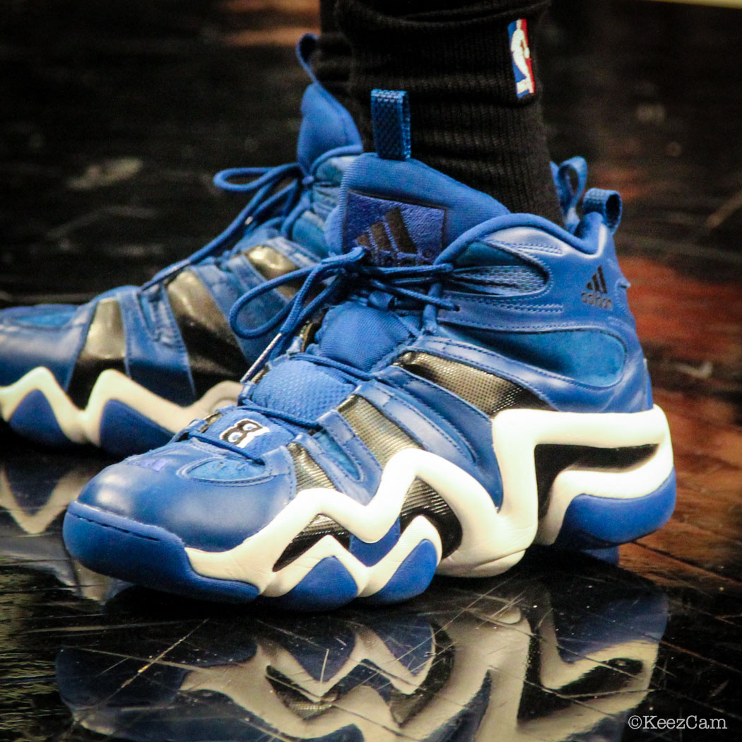 Reggie Evans wearing adidas Crazy 8 Blue