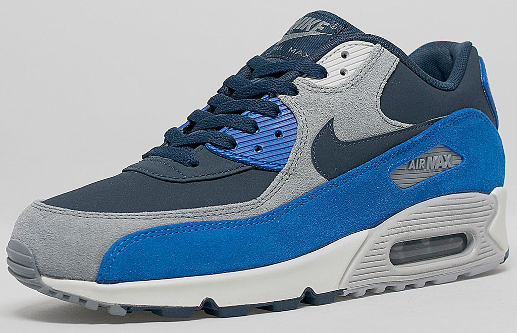 nike air max 90 blue and grey