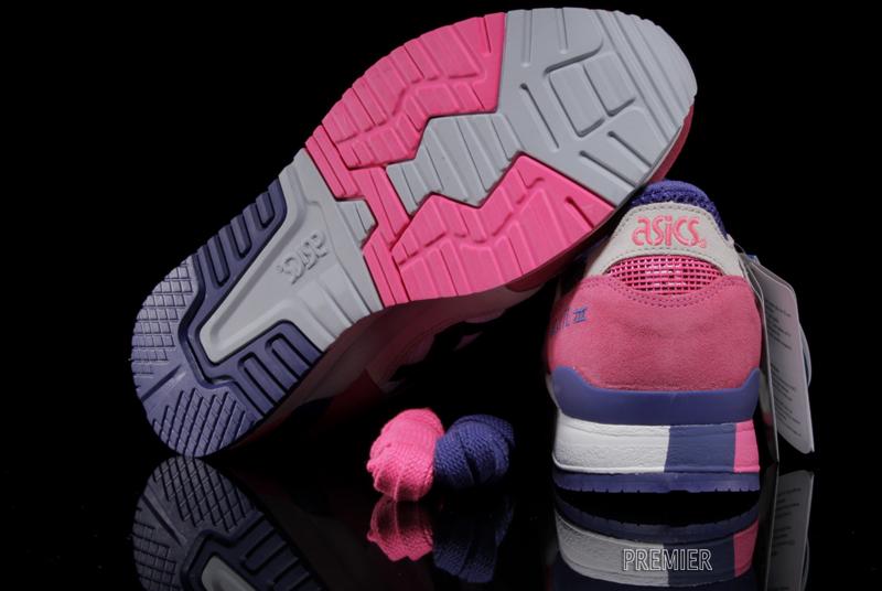 asics gel lyte III pink white purple outsole