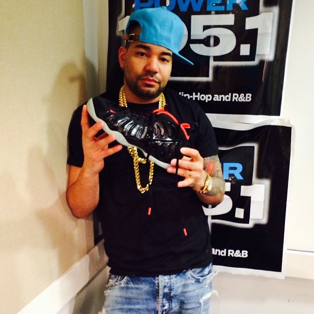 DJ Envy wearing Nike Air Foamposite Pro Yeezy