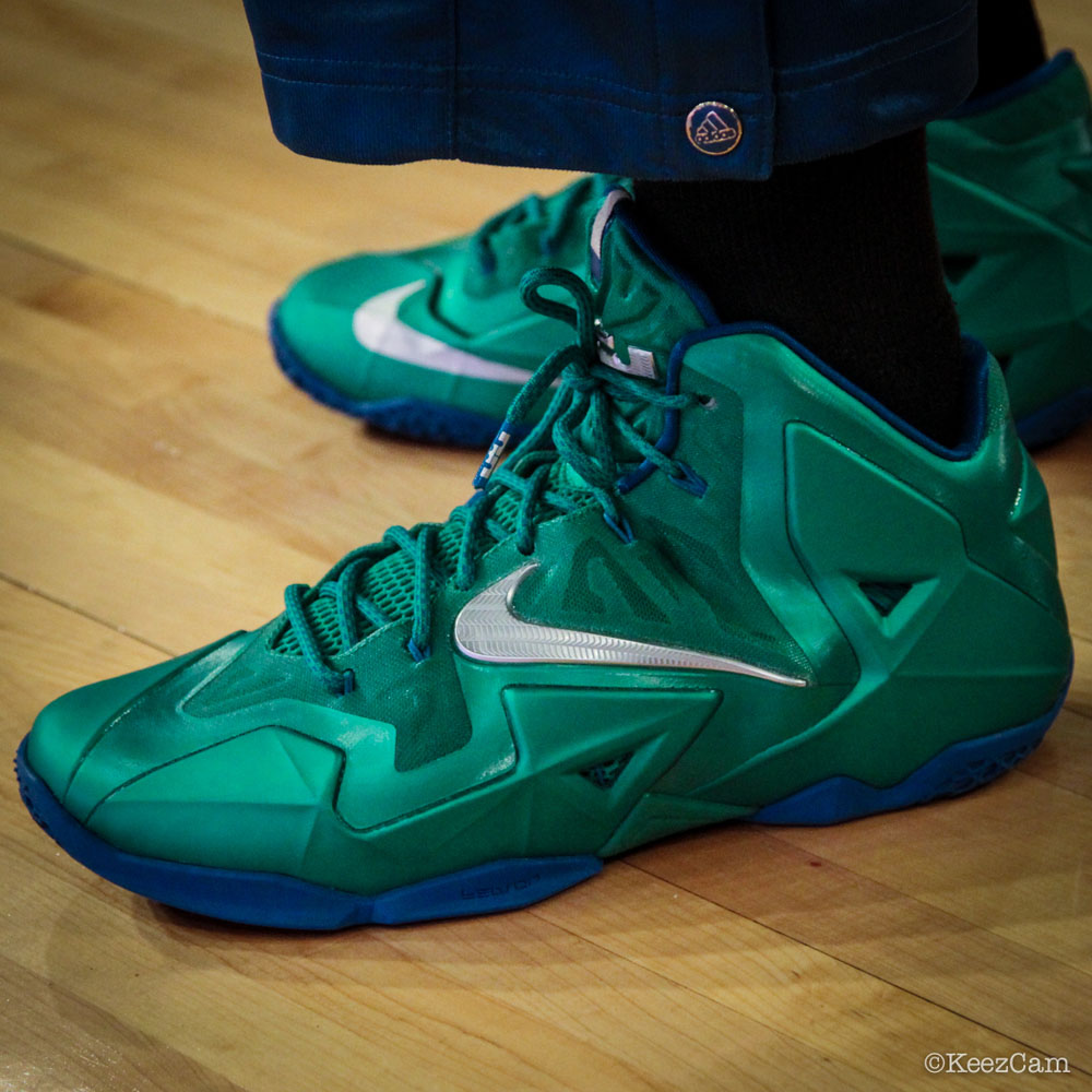 Seimone Augustus wearing Nike LeBron XI 11 Minnesota Lynx PE