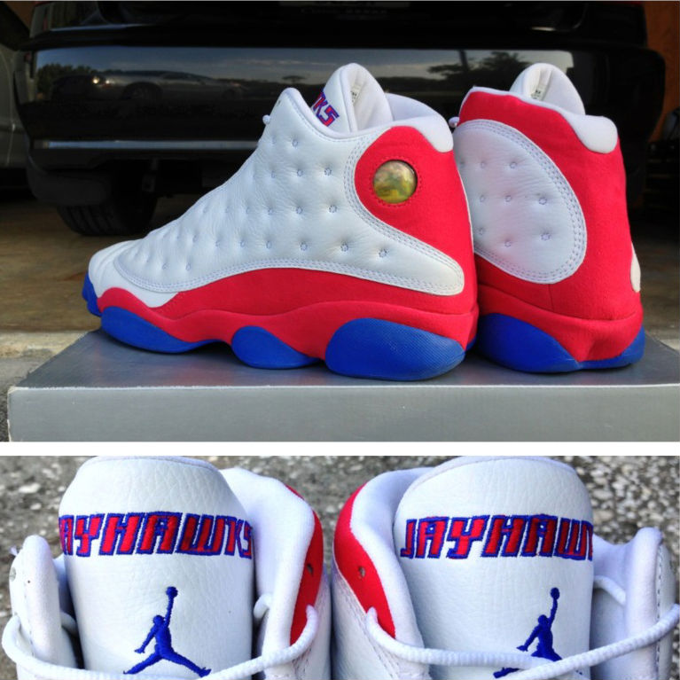 Spotlight // Pickups of the Week 7.28.13 - Air Jordan XIII 13 Retro Kansas Jayhawks PE by Chuck Norris Is My Dad