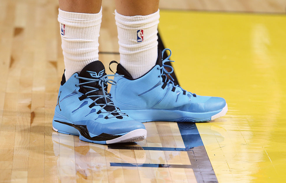 Blake Griffin wearing Jordan Super.Fly 2 All-Star Practice PE