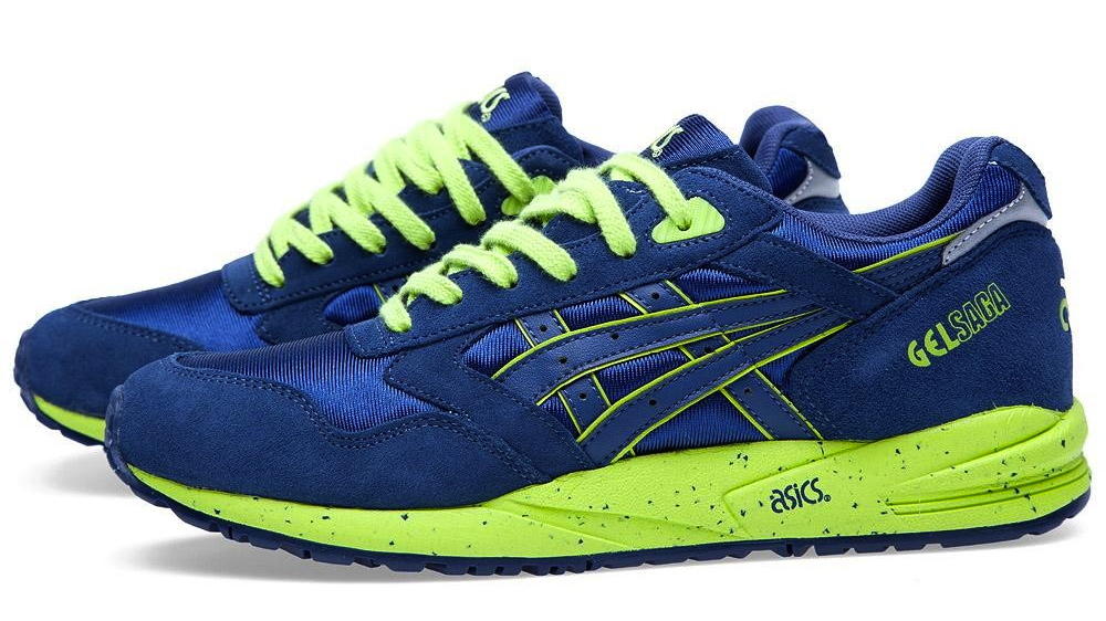 asics gel saga navy lime