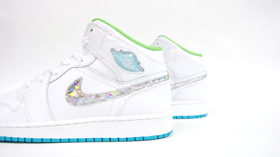 Air Jordan 1 Phat GS White Bright Turquoise Green Quartz 454659-101