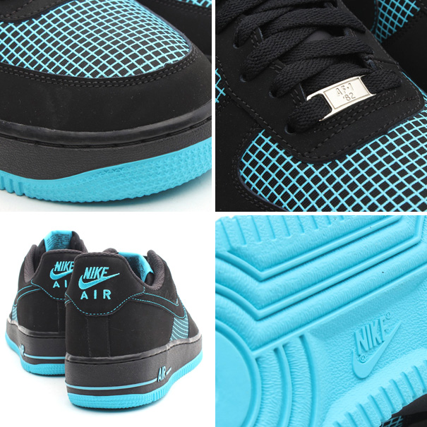 nike air force 1 low black gamma blue details