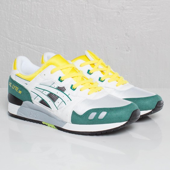 Asics gel lyte 3 og white green sale