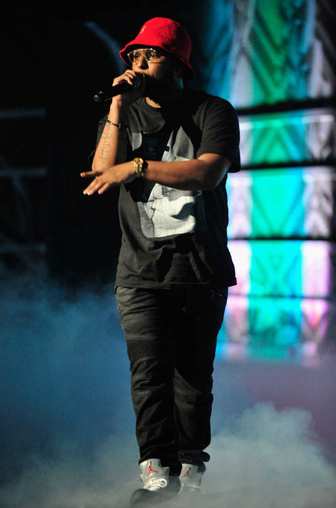 Schoolboy Q wearing Bin23 Air Jordan V 5 Retro Premio