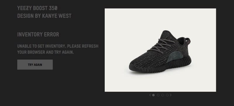 adidas yeezy splash page