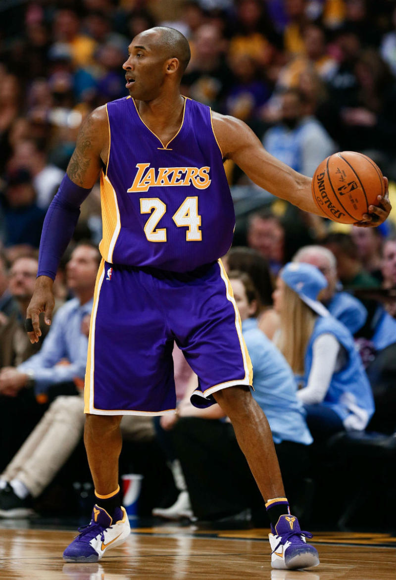 kobe bryant white and purple shoes